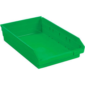 Plastic Nesting Storage Shelf Bin 11-1/8"W x 17-7/8"L x 4"H Green