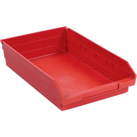 Plastic Nesting Storage Shelf Bin 11-1/8"W x 17-7/8"L x 4"H Red