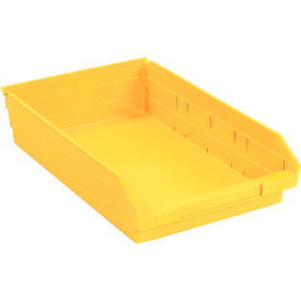 Plastic Nesting Storage Shelf Bin 11-1/8"W x 17-7/8"L x 4"H Yellow