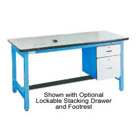 72 X 30 Fixed Height Heavy Duty Workbench ESD Laminate Top - Blue