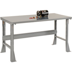 Workbench with Flared Leg, 60 x 36", Steel Square Edge