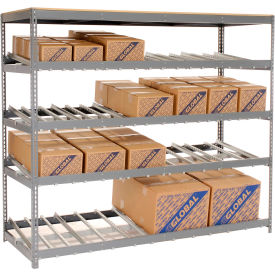 Carton Flow Shelving Single Depth 4 LEVEL 96"W x 36"D x 84"H