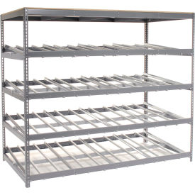 Single Depth Gravity Flow Carton Rack 4 LEVEL 96"W x 48"D x 84H"
