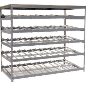 Carton Flow Shelving Single Depth 5 LEVEL 96"W x 48"D x 84"H