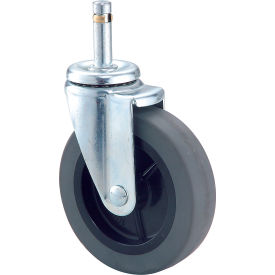 4" Rubber Swivel Stem Casters, Set of 4, 500 lb Capacity