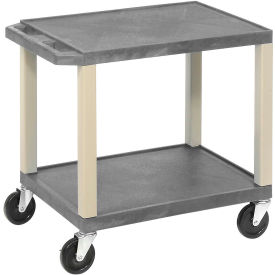26"H AV Cart - 2 Shelf, Electric - Putty Leg