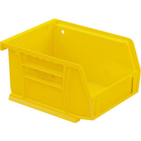 Plastic Hang & Stack Bin, 5-3/8"L x 4-1/8"W x 3"H, Yellow