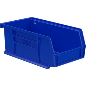 Plastic Hang & Stack Bin, 7-3/8"L x 4-1/8"W x 3"H, Blue
