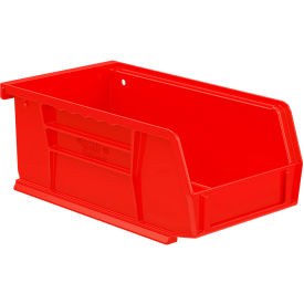 Plastic Hang & Stack Bin, 7-3/8"L x 4-1/8"W x 3"H, Red