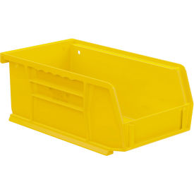 Plastic Hang & Stack Bin, 7-3/8"L x 4-1/8"W x 3"H, Yellow