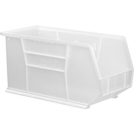 Plastic Hang & Stack Bin, 18"L x 8-1/4"W x 9"H, Clear