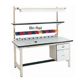 72"L Bin Rail - Beige for Workbench