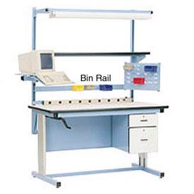 72"L Bin Rail - Blue for Pro-Line Workbench
