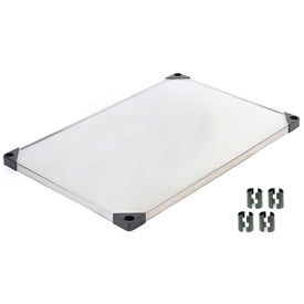 Stainless Steel Solid Shelf 48"W x 18"D