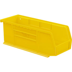Plastic Hang & Stack Bin, 10-7/8"L x 4-1/8"W x 4"H, Yellow