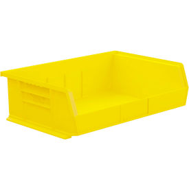 Plastic Hang & Stack Bin, 10-7/8"L x 16-1/2"W x 5"H, Yellow