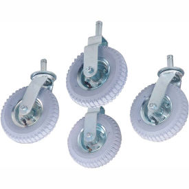 Stem Casters Set of 4, 8" x 2.80" Full Pneumatic, 1200 Lb. Capacity