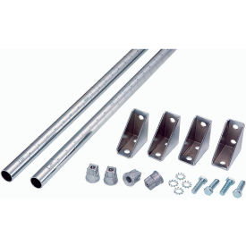 Chrome Wall Mount Double Post Kit, 14"H