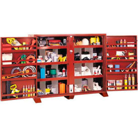 24" Deep Heavy Duty Cabinet w/ Bin Dividers, 72"W x 24"D x 60-5/8"H, 49 Cu Ft Storage