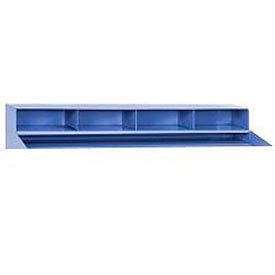 4 Pigeonhole Compartment Riser 48x9x7 For 48"W Extra-Wide Shop Desk, Blue