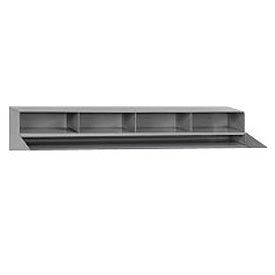 4 Pigeonhole Compartment Riser 48x9x7 For 48"W Extra-Wide Shop Desk, Gray