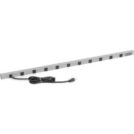 CabinetMATE Power Strip, 10 Outlets, 20A, 15' Cord