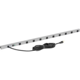 Surge Protected Power Strip, 10 Outlets, 20A, 3kA, 15' Cord