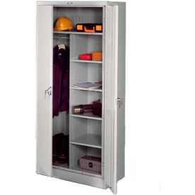 HD Industrial Combination Storage Cabinet, 22 Gauge, 36"W x 24"D x 78"H, Light Gray