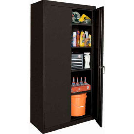 Classic Commercial Series Storage Cabinet, 36"W x 18"D x 72"H, Black, All-Welded