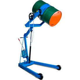 Mobile Drum Lift and Tilt 72" High for 55 Gal Drum - Pull Chain Rotation