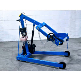 Mobile Drum Lift and Tilt 400A-72-125 12V 72" High for 55 Gal Drum - Pull Chain Rotation