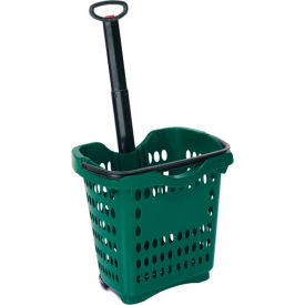 Dark Green Rolling Basket 40 Liter - Pkg Qty 10