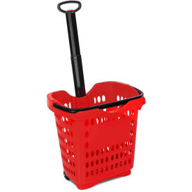 Red Rolling Basket 40 Liter - Pkg Qty 10