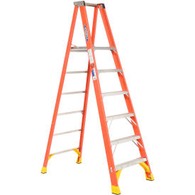 6' Fiberglass Platform Step Ladder 300 lb. Cap - P6206