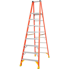 8' Fiberglass Platform Step Ladder 300 lb. Cap - P6208