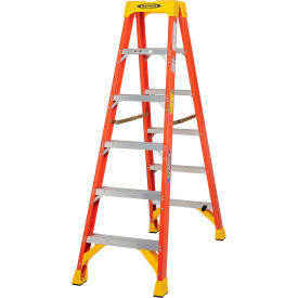 6' Dual Access Fiberglass Step Ladder with 300 lb. Capacity