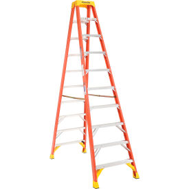 Werner 10' Dual Access Fiberglass Step Ladder 300 lb. Cap