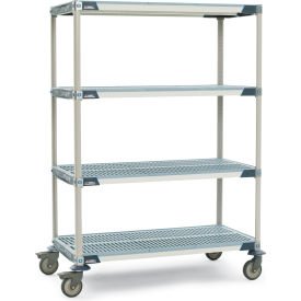 Shelf Truck w/Wheel Horn, 1000 lb. Capacity, 48"L x 24"W x 79"H, Blue
