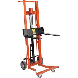Foot Pedal Adjustable Forks Lift Truck 260012 4 Wheel Style 750 Lb.
