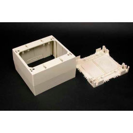 2-Gang Extra Deep Device Box, Ivory, 4-3/4"L
