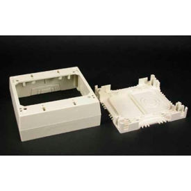2-Gang Deep Device Box, Ivory, 4-3/4"L