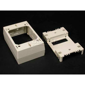 1-Gang Divided Device Box, Ivory, 4-3/4"L