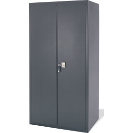 HD Storage Cabinet with Electronic Lock, 14 Gauge, 36"W x 24"D x 72"H, Charcoal