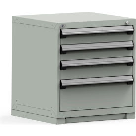 Modular Storage Drawer Cabinet 30x27x32, 4 Drawers, w/o Divider, w/Lock, Gray
