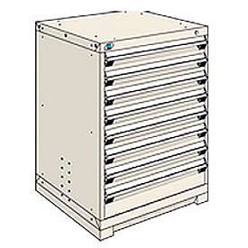 Modular Storage Drawer Cabinet 30x27x40, 8 Drawers w/lock, Beige