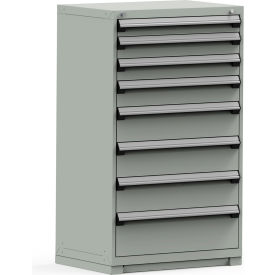 Modular Storage Drawer Cabinet 36x24x60, 8 Drawers, w/o Divider, w/Lock, Gray
