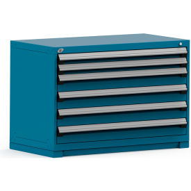 Modular Storage Drawer Cabinet 48x24x32, 6 Drawers, Blue