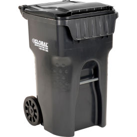 Mobile Trash Container, 65 Gallon Gray
