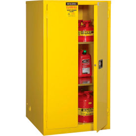 Flammable Cabinet, Manual Close Double Door, 60 Gallon, 34"Wx34"Dx65"H