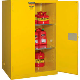 Flammable Cabinet, Manual Close Double Door, 90 Gallon, 43"W x 34"D x 65"H